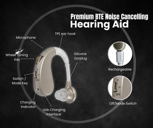 Premium BTE (Behind-the-Ear) Hearing Aid