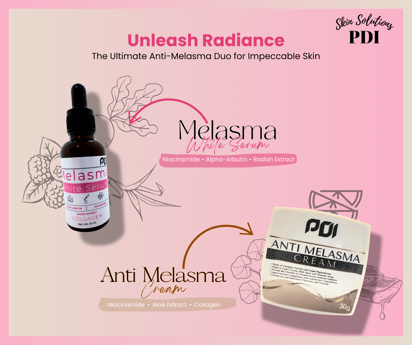 Anti-Melasma Set (Cream & Serum) - MORE DISCOUNT